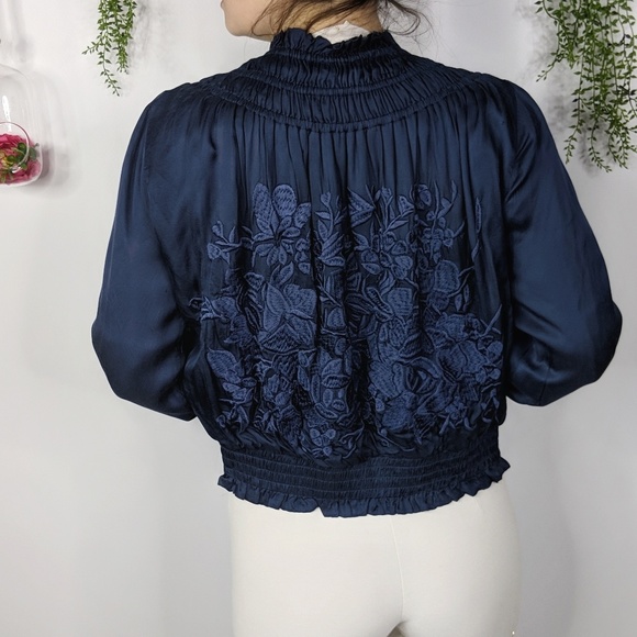 Anthropologie Jackets & Blazers - NWT LOVE SAM ANTHRO Alexe silky bomber jacket 0105